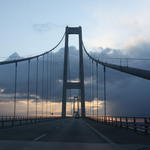 The Great Belt Bridge between Jutland and Funen in Denmark